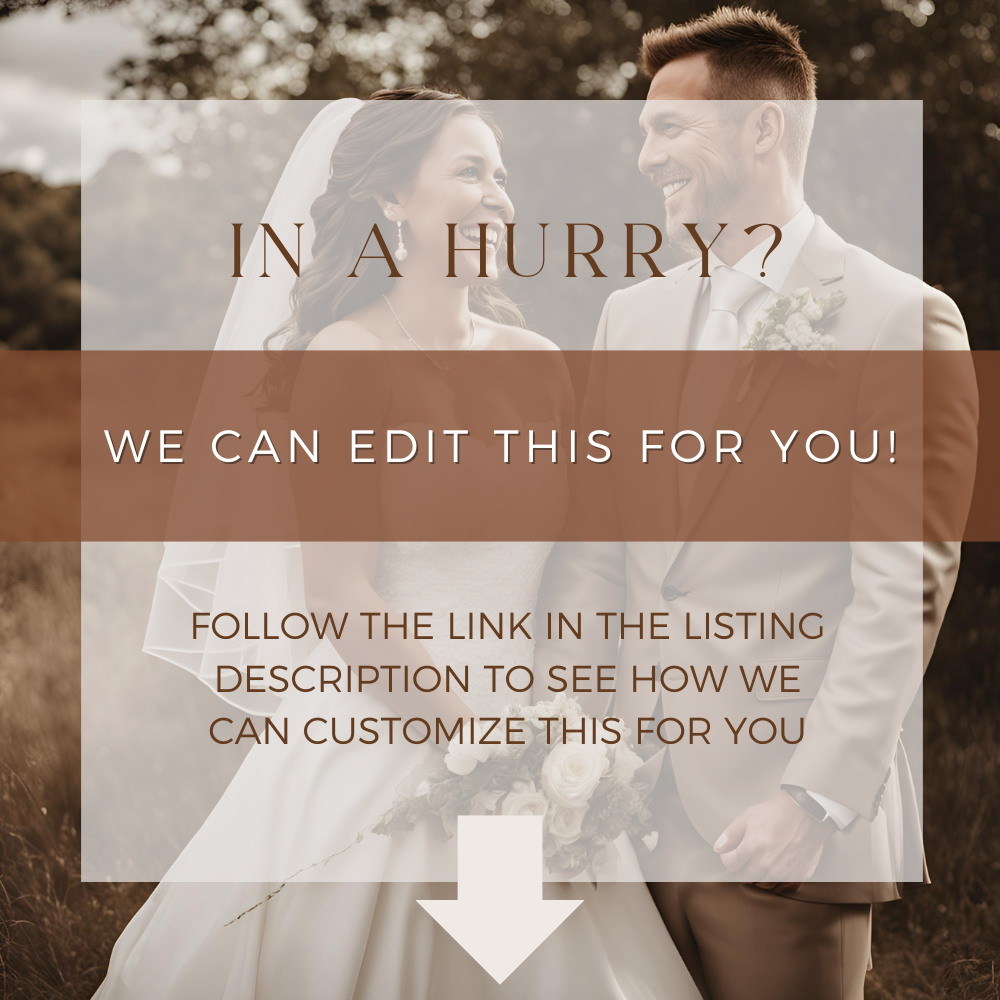 Hand Drawn Wedding Invitation Suite - Editable Template | Love Lane Press