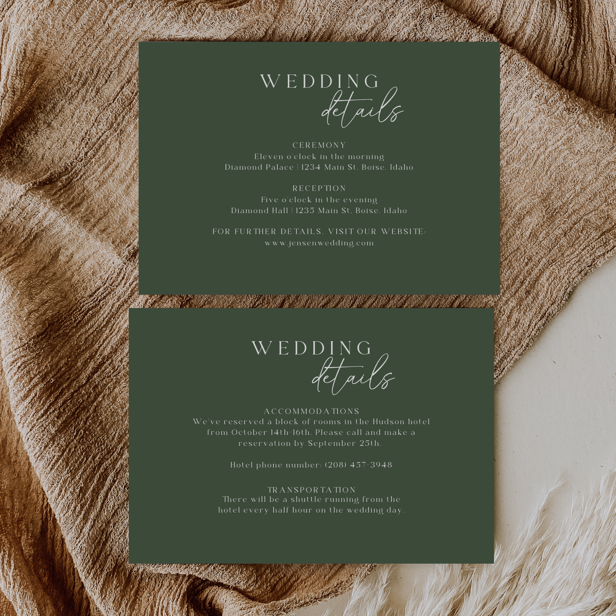 Christmas Holiday Wedding Invitation Suite - Editable Template | Love Lane Press