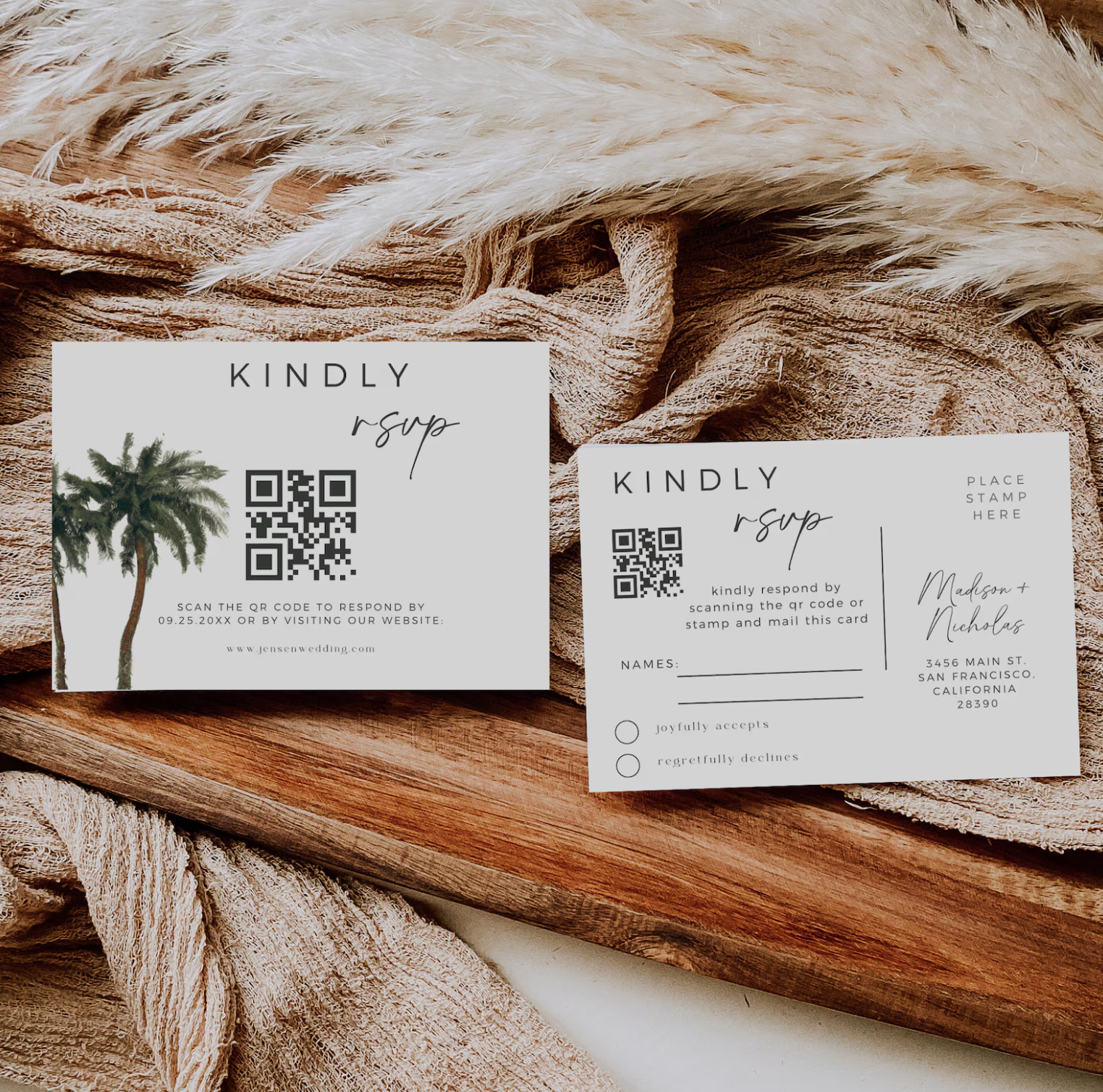Tropical Beach Wedding Invitation Suite - Editable Template | Love Lane Press