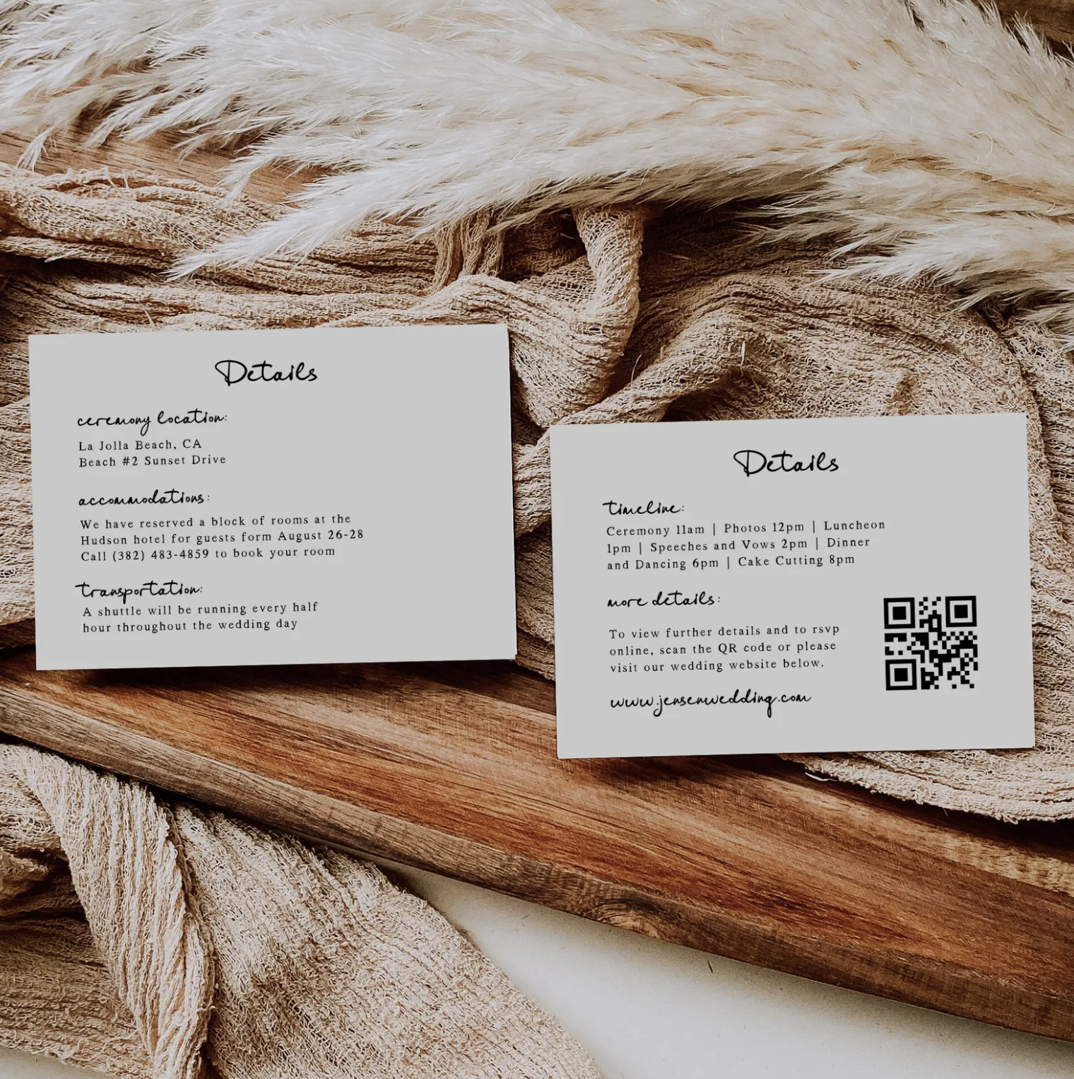 Handwritten Wedding Invitation Suite - Editable Template | Love Lane Press