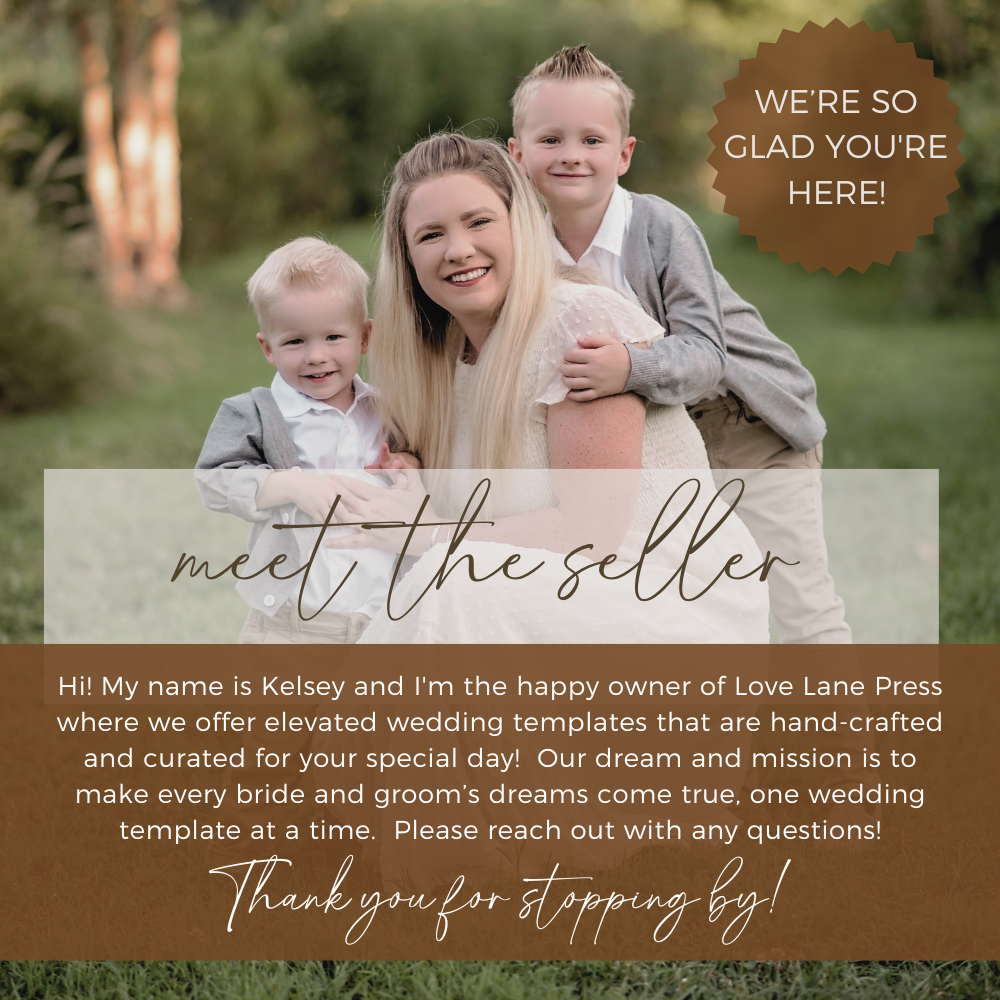 Hand Drawn Wedding Invitation Suite - Editable Template | Love Lane Press