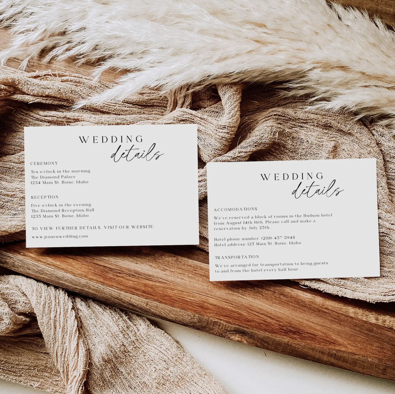 Minimalist Wedding Invitation Suite - Editable Template | Love Lane Press