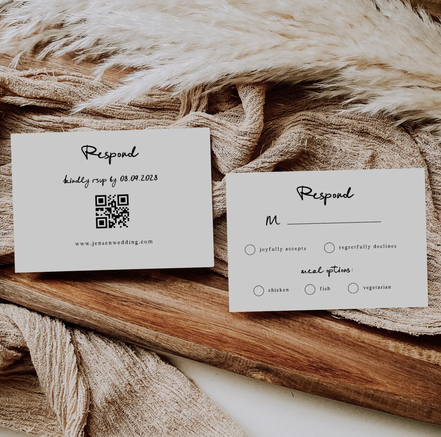 Handwritten Wedding Invitation Suite - Editable Template | Love Lane Press