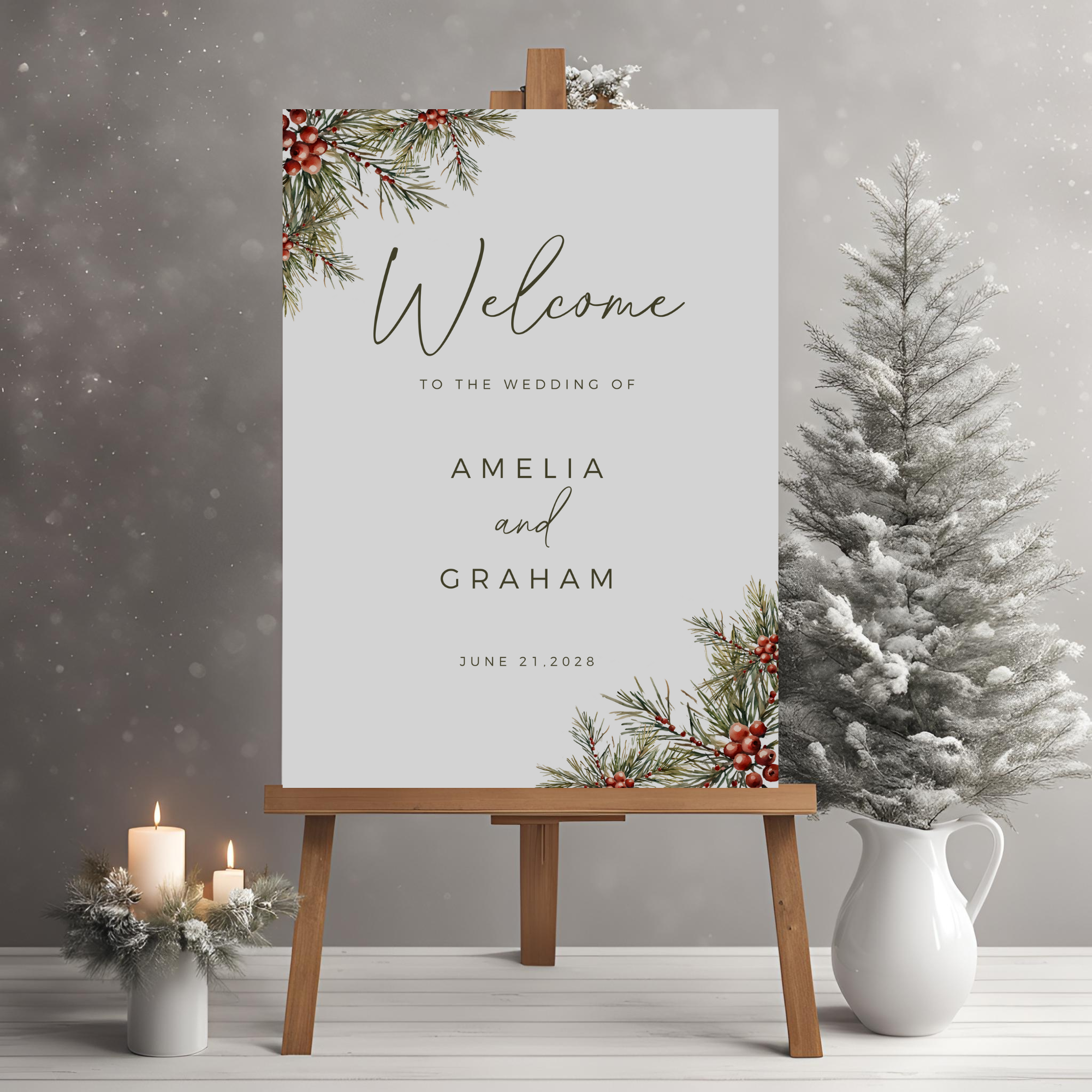Ultimate Christmas Wedding Collection Bundle - Editable Template